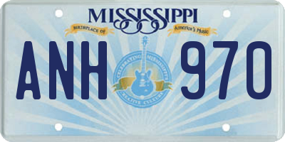MS license plate ANH970