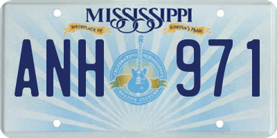 MS license plate ANH971