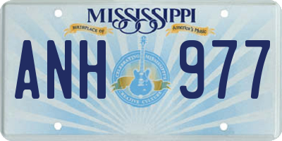 MS license plate ANH977
