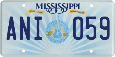 MS license plate ANI059
