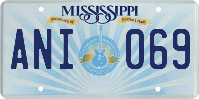 MS license plate ANI069
