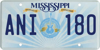 MS license plate ANI180