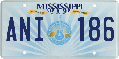 MS license plate ANI186