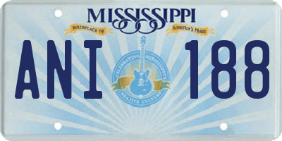 MS license plate ANI188