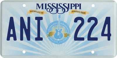 MS license plate ANI224