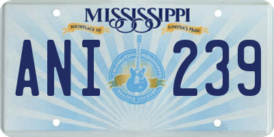 MS license plate ANI239