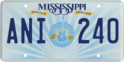 MS license plate ANI240
