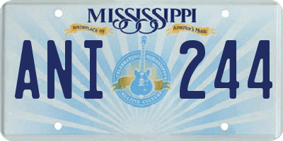 MS license plate ANI244
