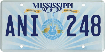 MS license plate ANI248