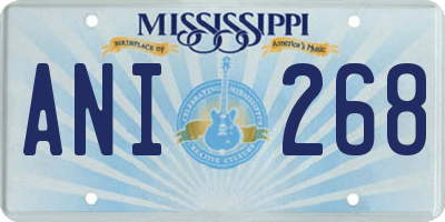MS license plate ANI268