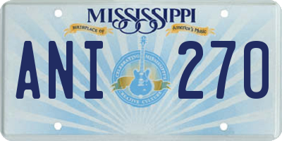 MS license plate ANI270