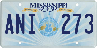 MS license plate ANI273