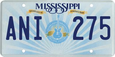 MS license plate ANI275