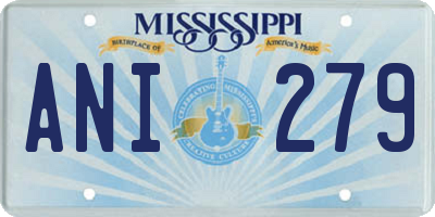 MS license plate ANI279