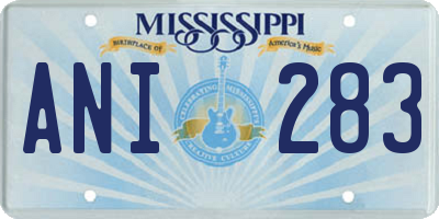 MS license plate ANI283