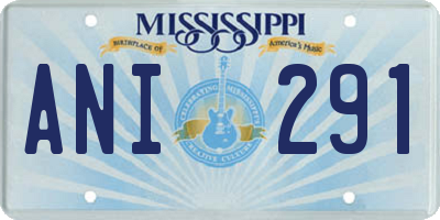 MS license plate ANI291