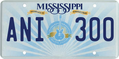 MS license plate ANI300