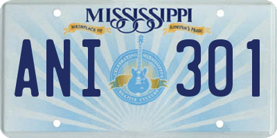 MS license plate ANI301