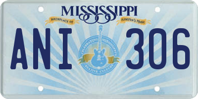 MS license plate ANI306