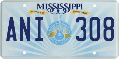 MS license plate ANI308
