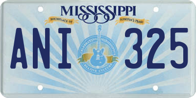 MS license plate ANI325