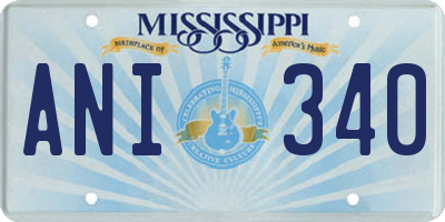 MS license plate ANI340