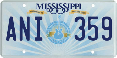 MS license plate ANI359