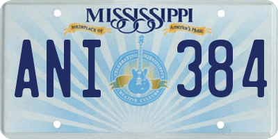 MS license plate ANI384