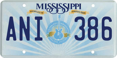 MS license plate ANI386