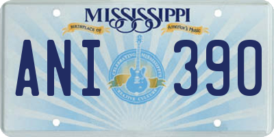 MS license plate ANI390