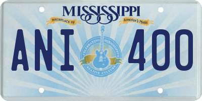 MS license plate ANI400