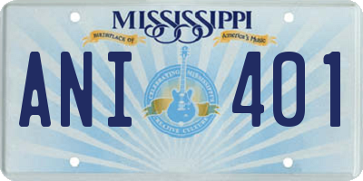 MS license plate ANI401