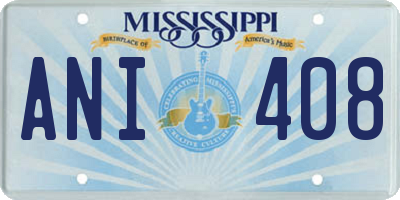 MS license plate ANI408