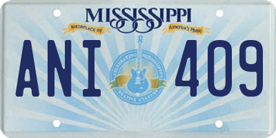 MS license plate ANI409
