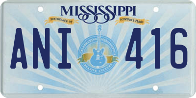 MS license plate ANI416
