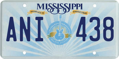 MS license plate ANI438