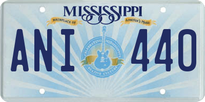MS license plate ANI440