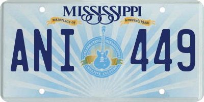 MS license plate ANI449