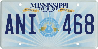 MS license plate ANI468