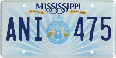 MS license plate ANI475
