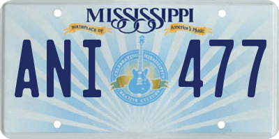 MS license plate ANI477