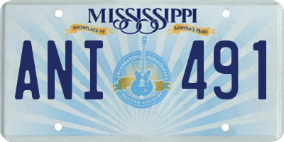 MS license plate ANI491