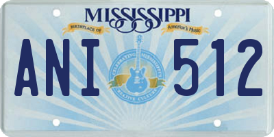 MS license plate ANI512