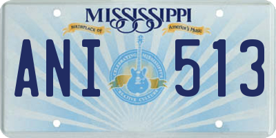 MS license plate ANI513