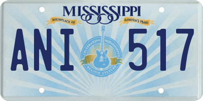 MS license plate ANI517