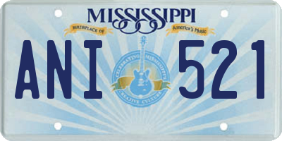 MS license plate ANI521