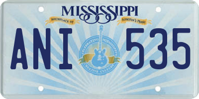 MS license plate ANI535