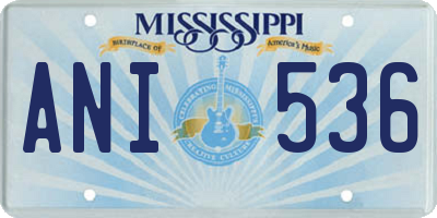 MS license plate ANI536