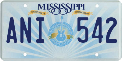 MS license plate ANI542
