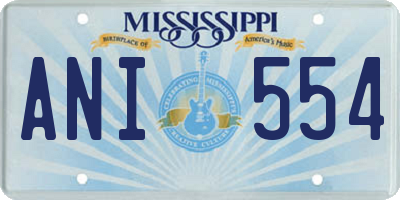 MS license plate ANI554